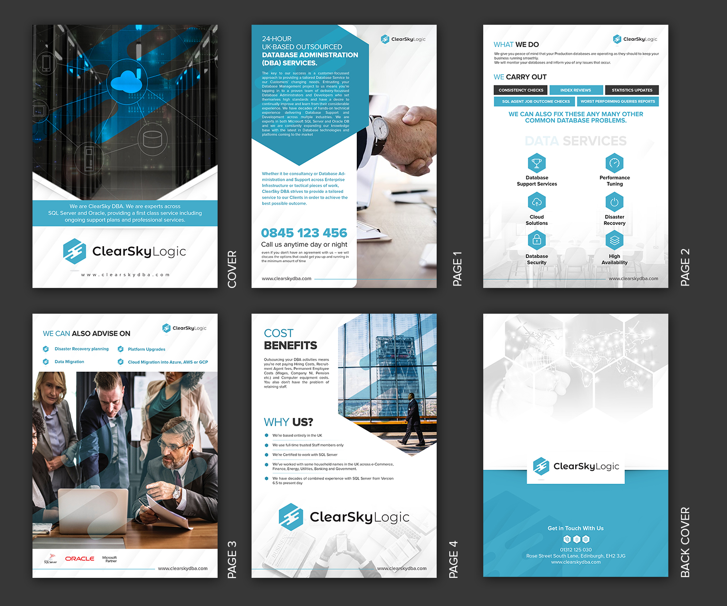 Brochure Design by SAI DESIGNS for ClearSky Logic | Design #19718479