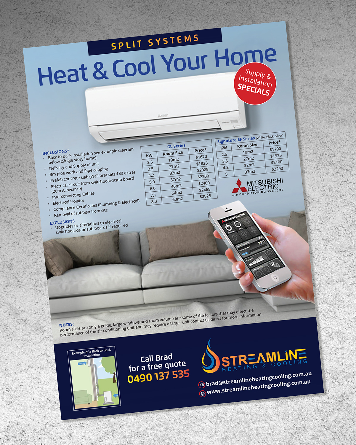 Flyer Design by andrew3344 for Streamline Heating & Cooling | Design #19678780