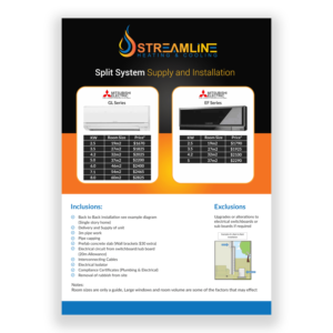 Flyer-Design von debdesign für Streamline Heating & Cooling | Design: #19658534