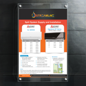 Flyer-Design von debdesign für Streamline Heating & Cooling | Design: #19664860