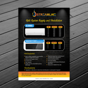 Design de Flyer par debdesign pour Streamline Heating & Cooling | Design : #19667857