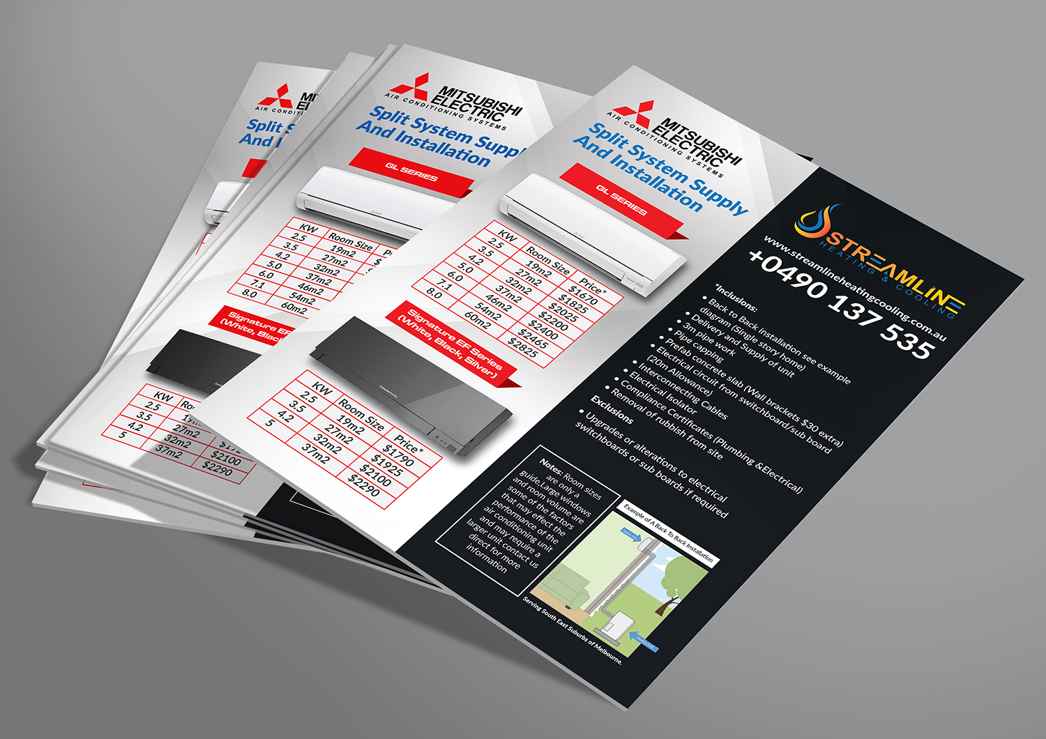 Design de Flyer par Deziners Zone pour Streamline Heating & Cooling | Design #19666480