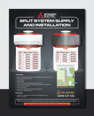 Design de Flyer par Deziners Zone pour Streamline Heating & Cooling | Design : #19666668