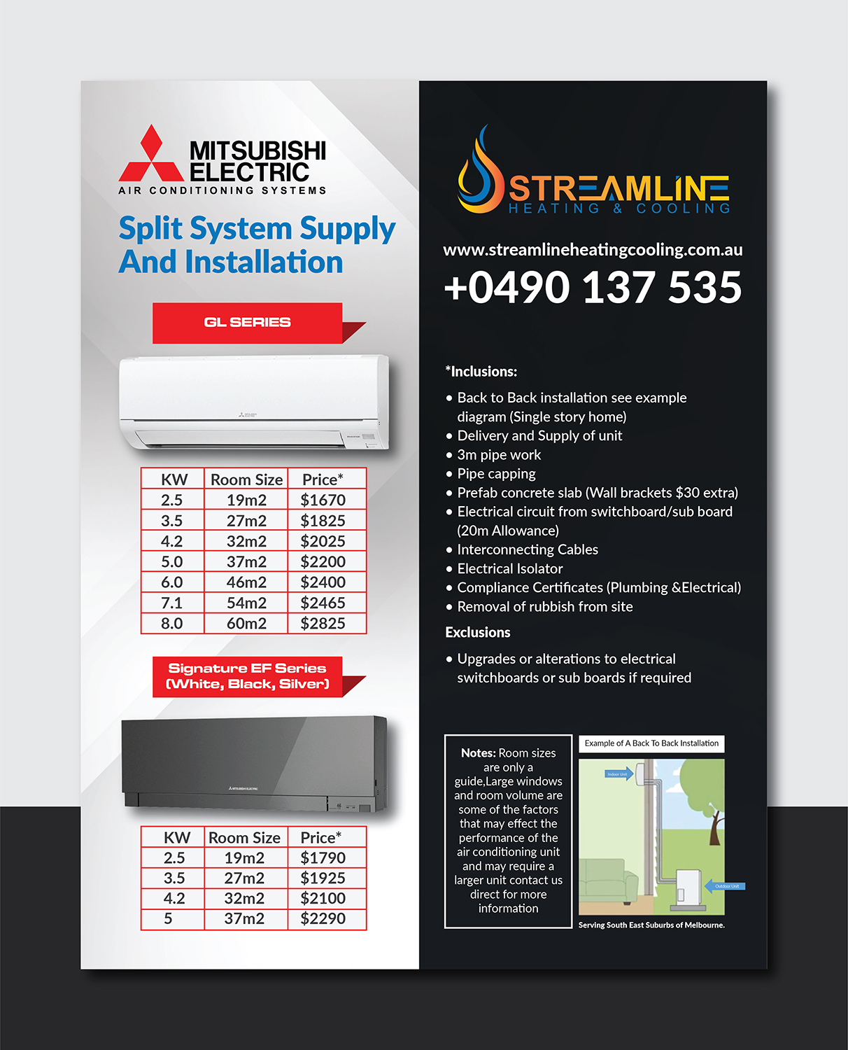 Design de Flyer par Deziners Zone pour Streamline Heating & Cooling | Design #19666669