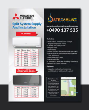 Flyer-Design von Deziners Zone für Streamline Heating & Cooling | Design: #19666669