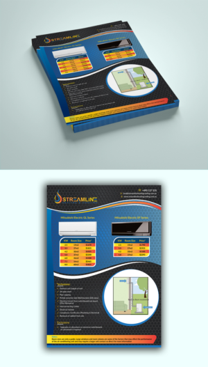 Split System Flyer (Streamline Heating & Cooling) | Design de Flyer par ecorokerz