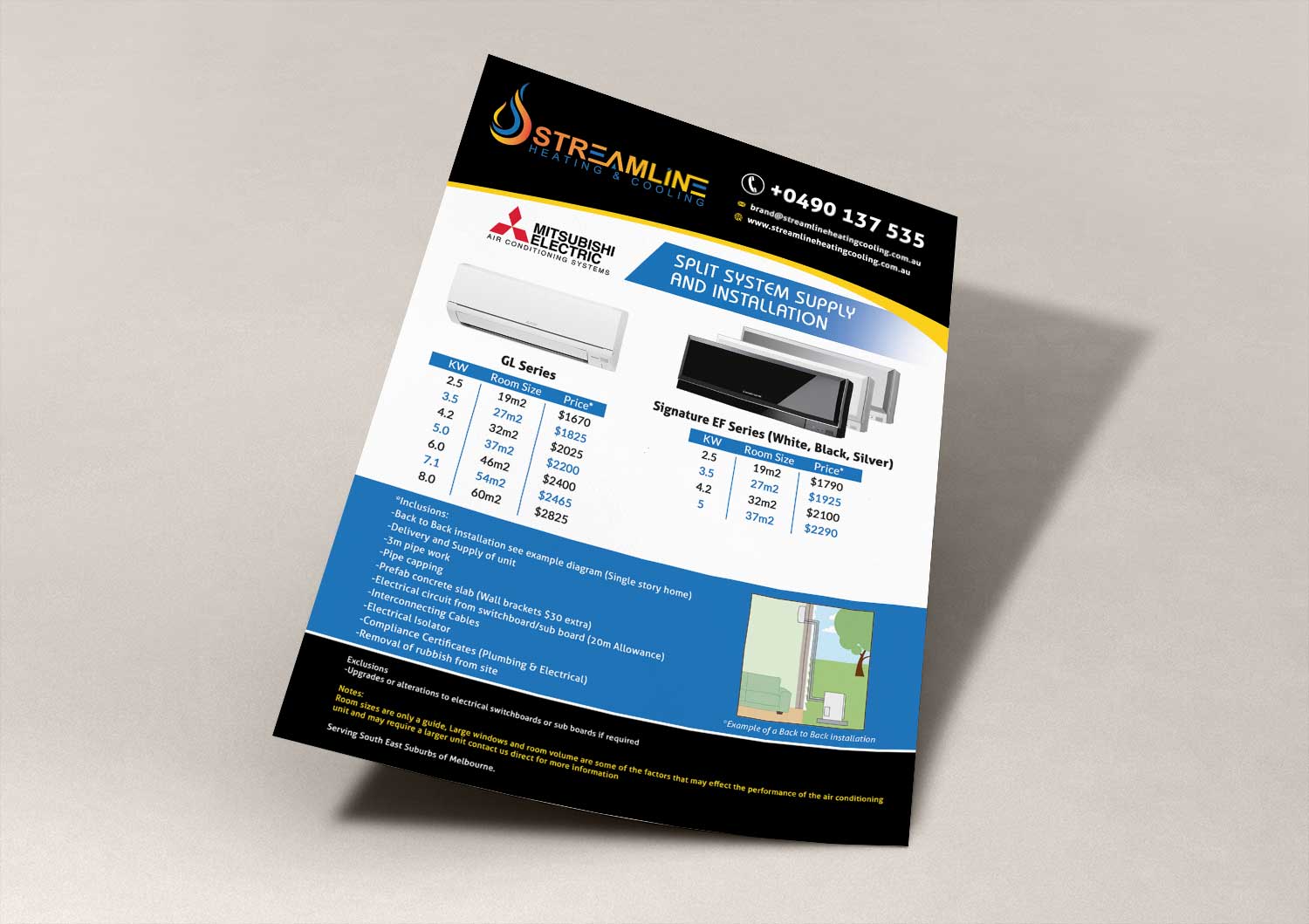 Flyer Design by - SWING - for Streamline Heating & Cooling | Design #19677290