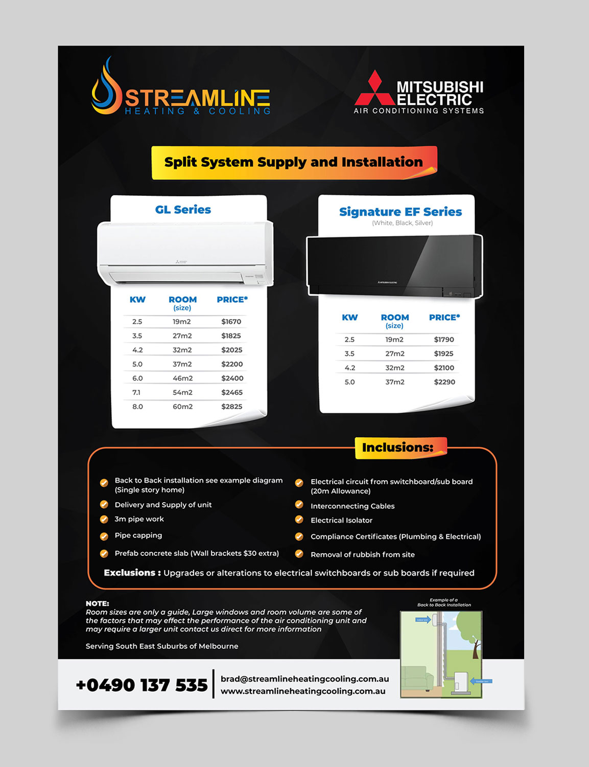 Design de Flyer par vcreatived pour Streamline Heating & Cooling | Design #19680213