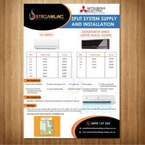 Design de Flyer par Schöpfer pour Streamline Heating & Cooling | Design : #19670021