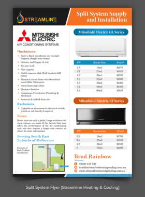 Flyer-Design von ARTOGRAPHY für Streamline Heating & Cooling | Design: #19688236