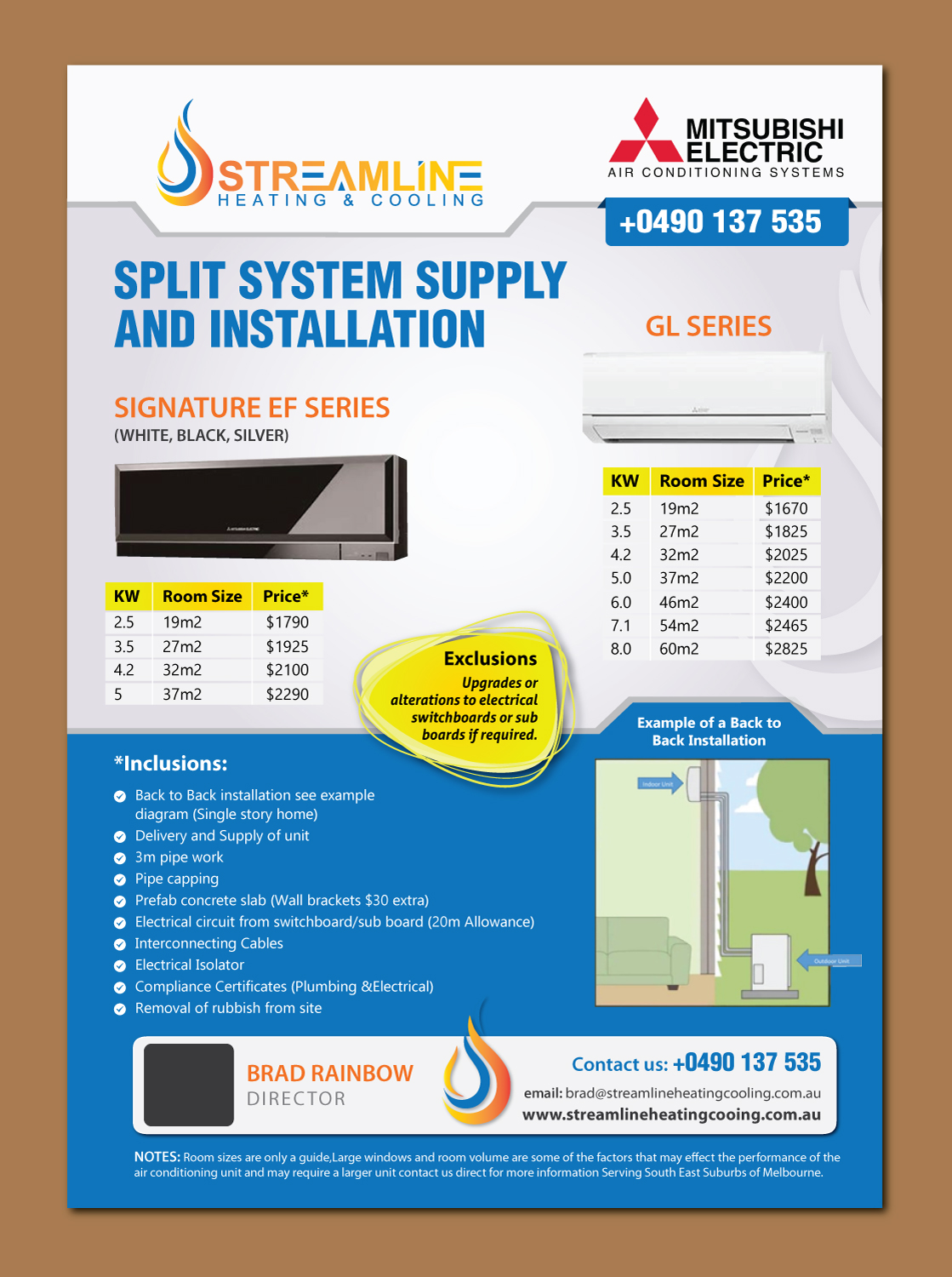 Flyer Design by meet007 for Streamline Heating & Cooling | Design #19668079