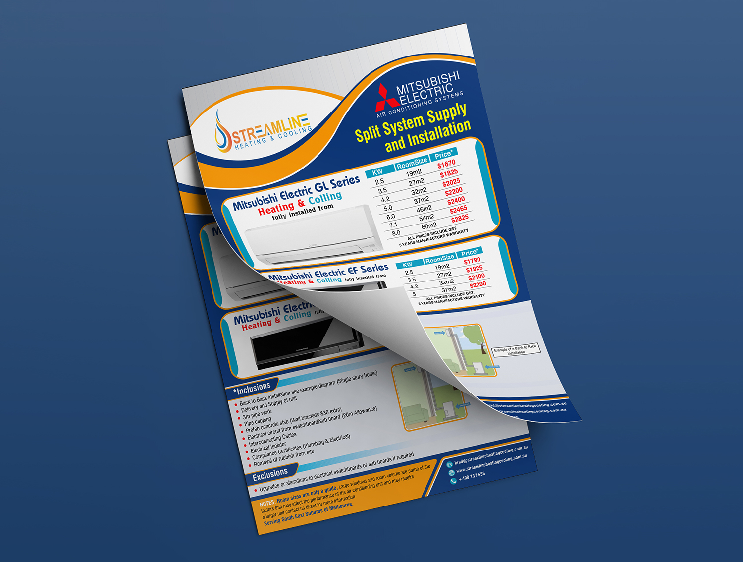 Design de Flyer par muhammad.ms.salman 2 pour Streamline Heating & Cooling | Design #19678296