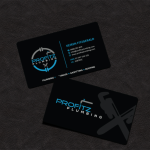 Profitz Plumbing Business cards  | Business Card Design by Grafactory