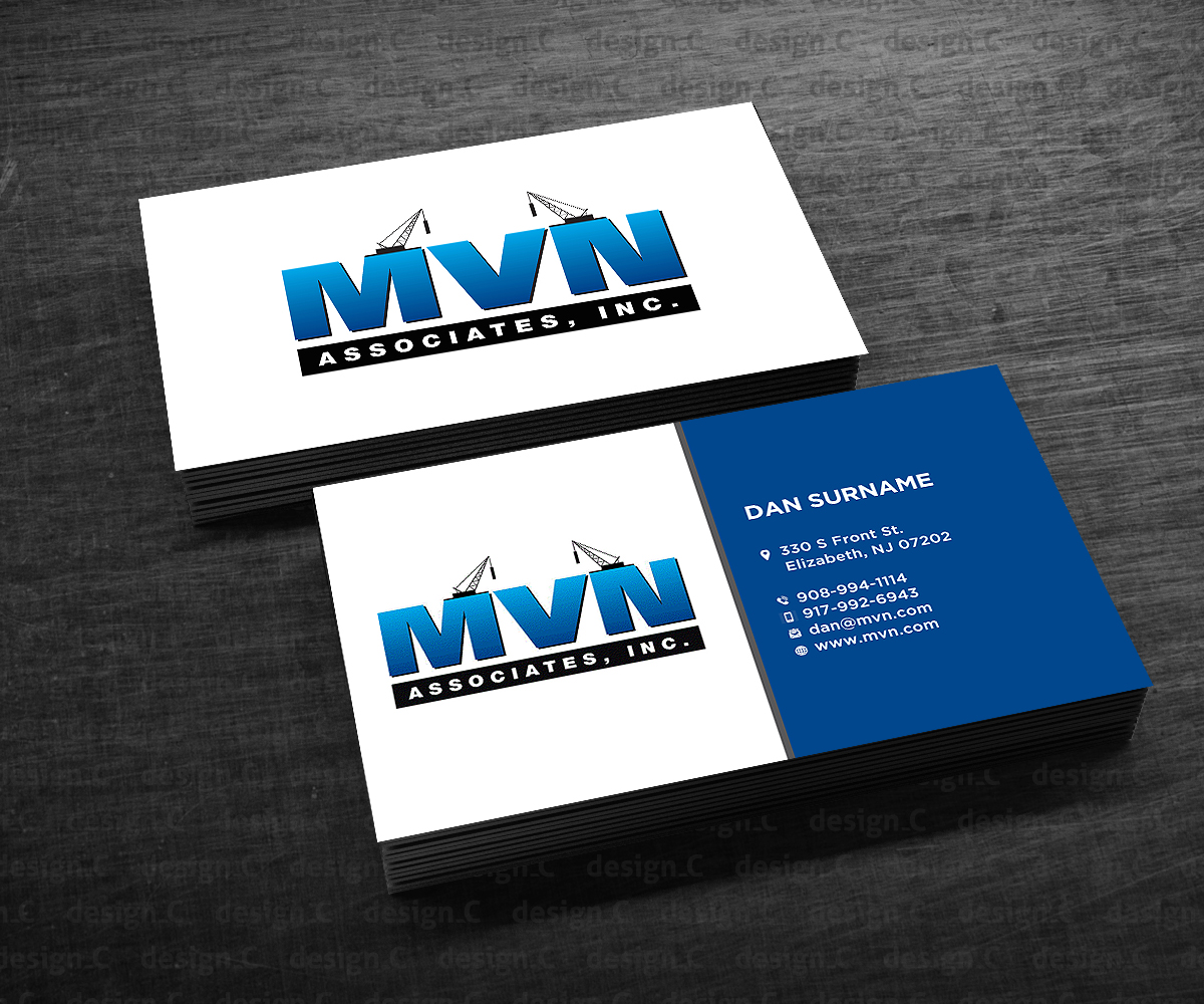Business Card Design by Designers Hub for MVN Associates, Inc. | Design #19668295