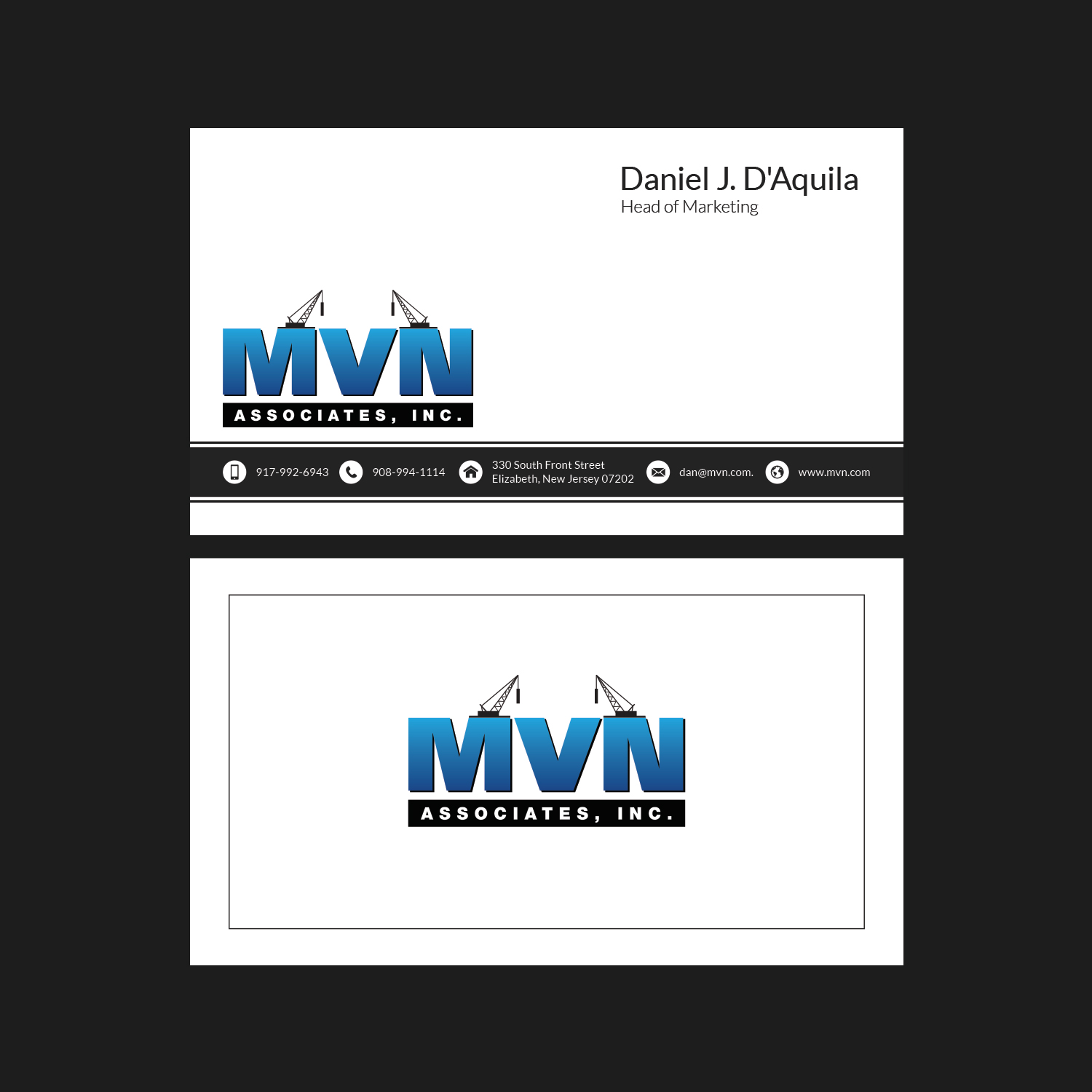 Business Card Design by mani786 for MVN Associates, Inc. | Design #19686841