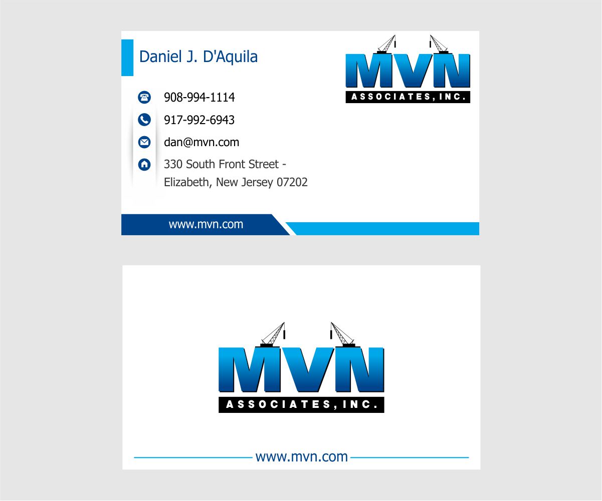 Business Card Design by S.S. Mulla for MVN Associates, Inc. | Design #19690669