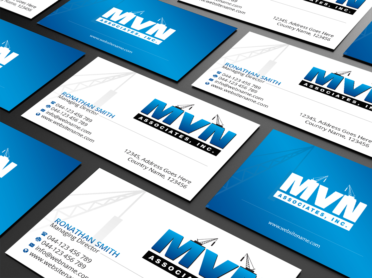 Business Card Design by Creations Box 2015 for MVN Associates, Inc. | Design #19708875