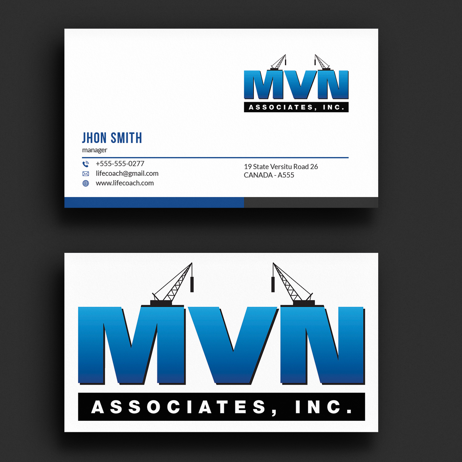 Business Card Design by Sujan4art for MVN Associates, Inc. | Design #19671714