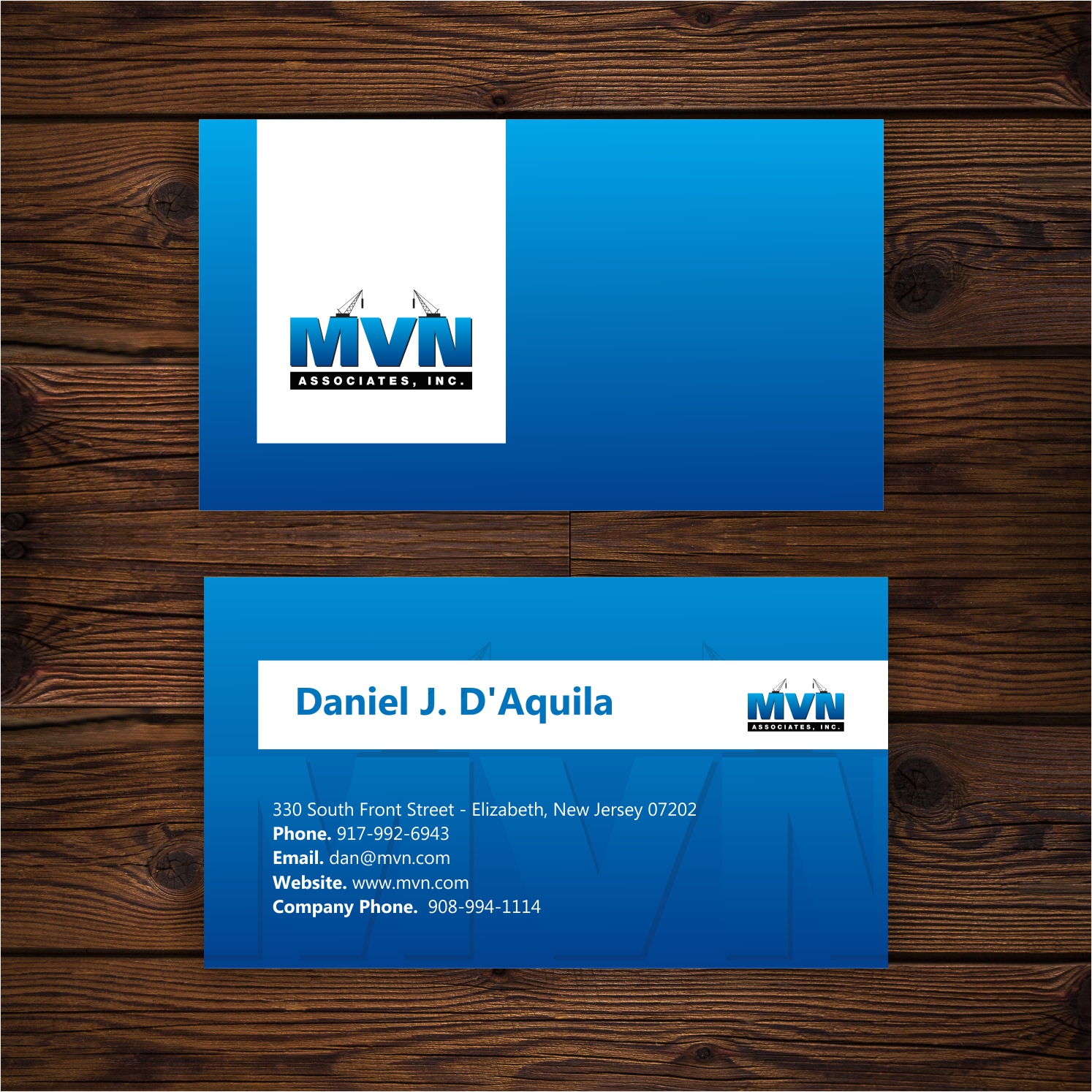 Business Card Design by Hasyim As'ari for MVN Associates, Inc. | Design #19708105