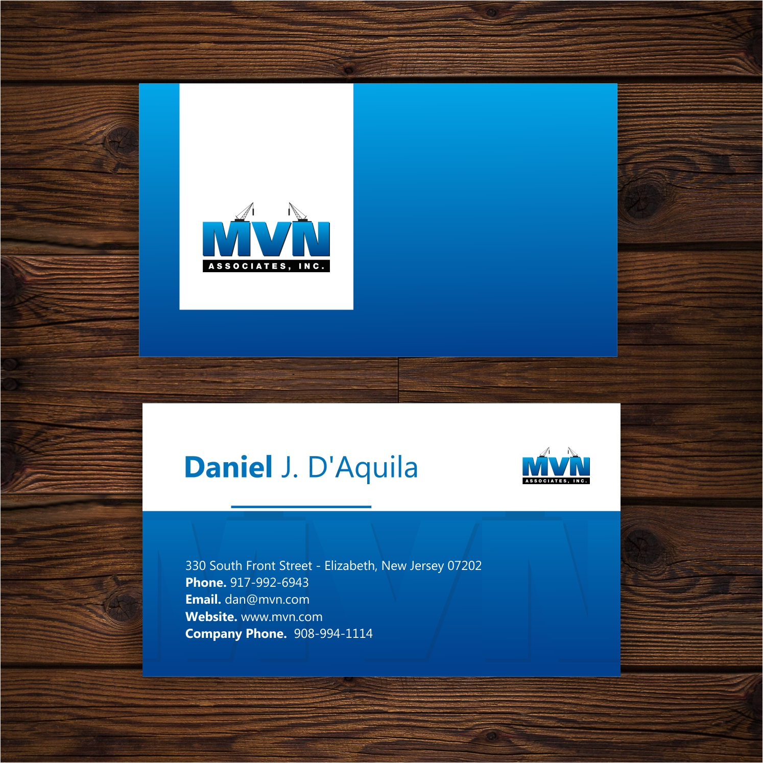 Business Card Design by Hasyim As'ari for MVN Associates, Inc. | Design #19708363