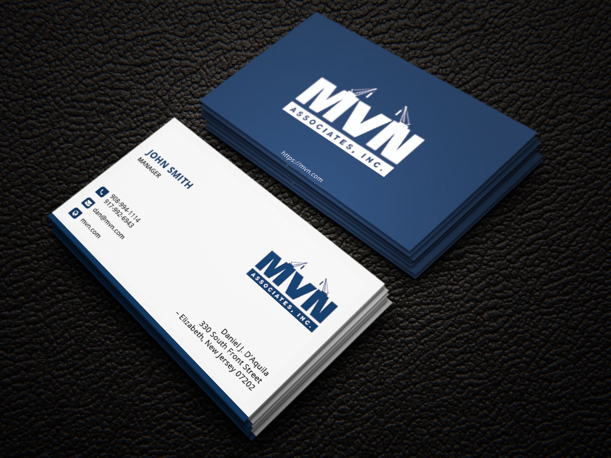 Business Card Design by CreativeWorld1 for MVN Associates, Inc. | Design #19679395