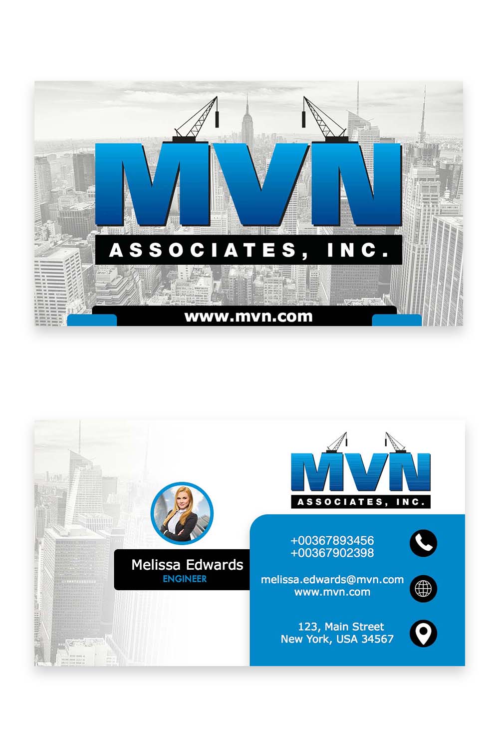Diseño de Tarjeta de Presentación por N.Siljegovic para MVN Associates, Inc. | Diseño #19671640