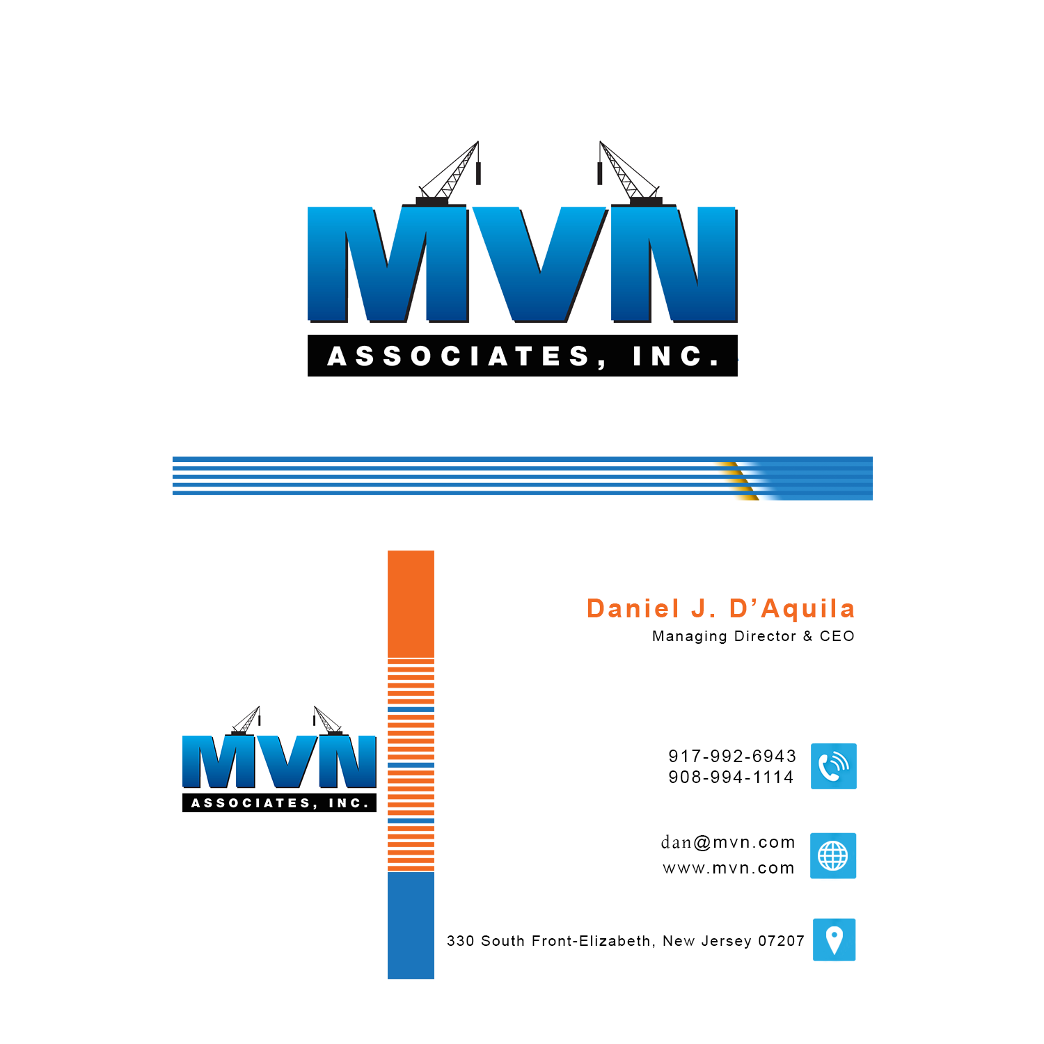 Business Card Design by Masba Habib for MVN Associates, Inc. | Design #19700818