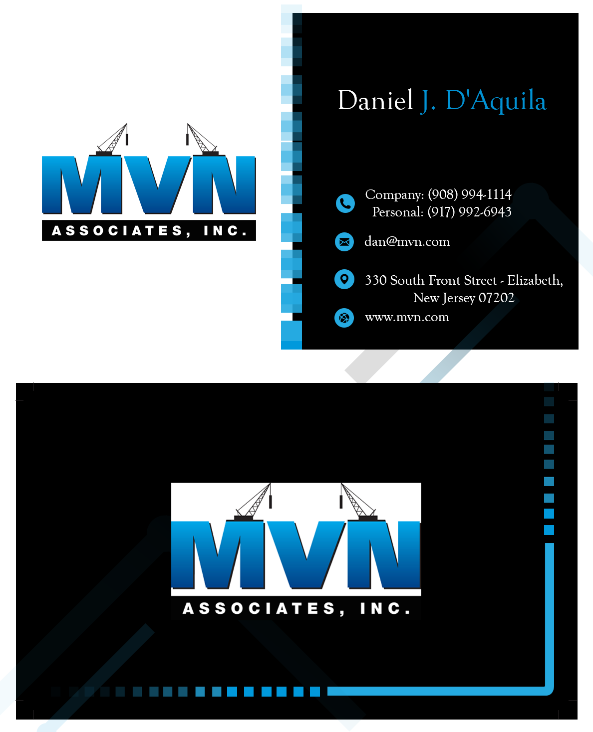 Business Card Design by Lana1 for MVN Associates, Inc. | Design #19710871