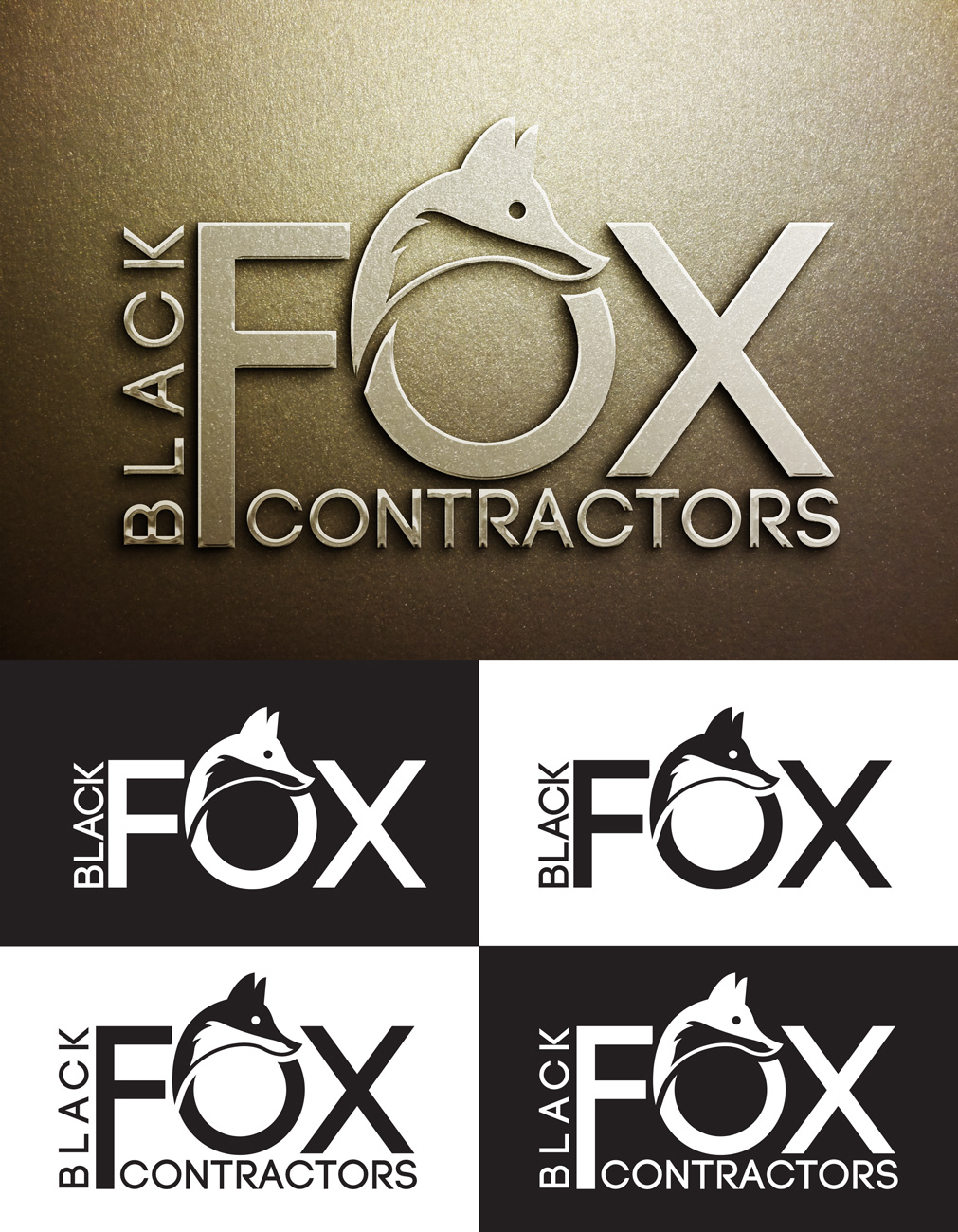 Logo Design by Impressive Sol for Black Fox Contractor | Design: #19684421