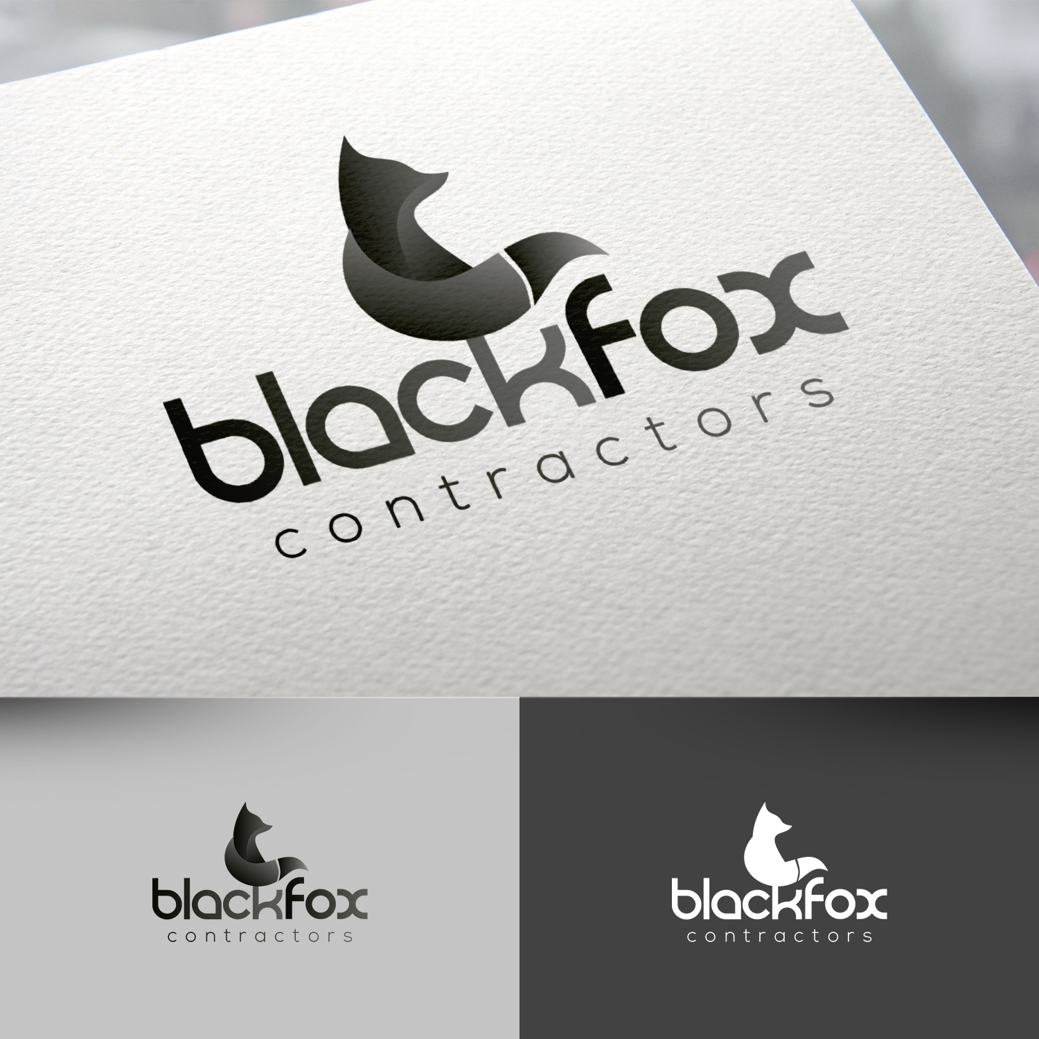 Logo Design by rafaeldsgn for Black Fox Contractor | Design #19684156
