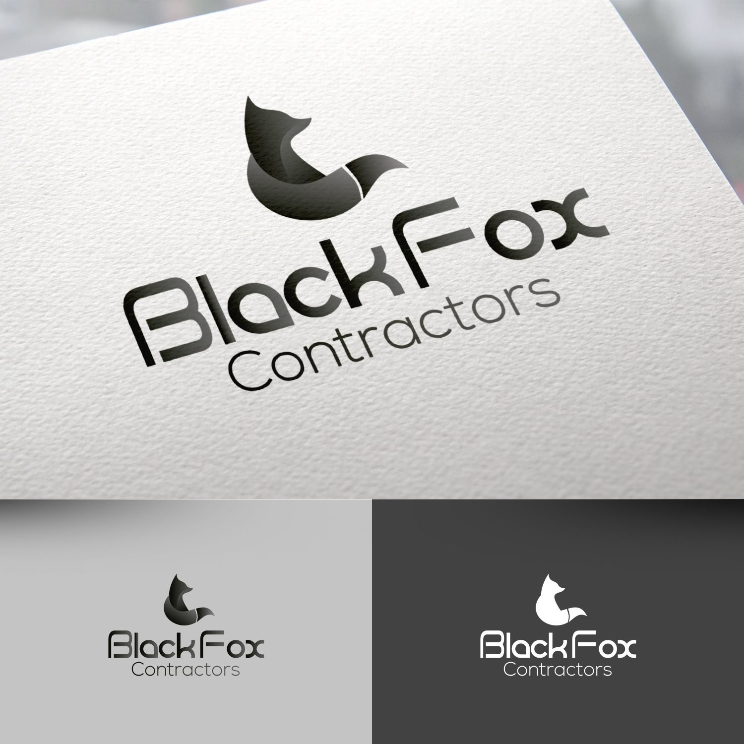 Logo Design by rafaeldsgn for Black Fox Contractor | Design #19684162