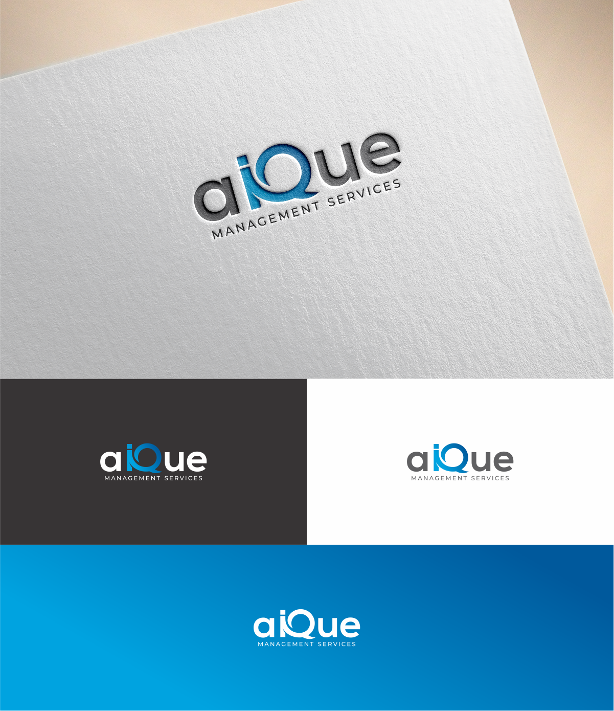 Logo Design by MKR for aiQue Management Services | Design #19667038