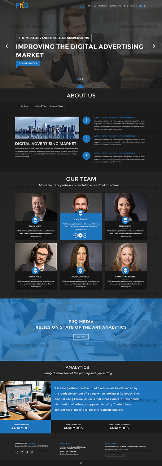 Web Design by CENTERSPREAD for PiiQ Media | Design #19694248