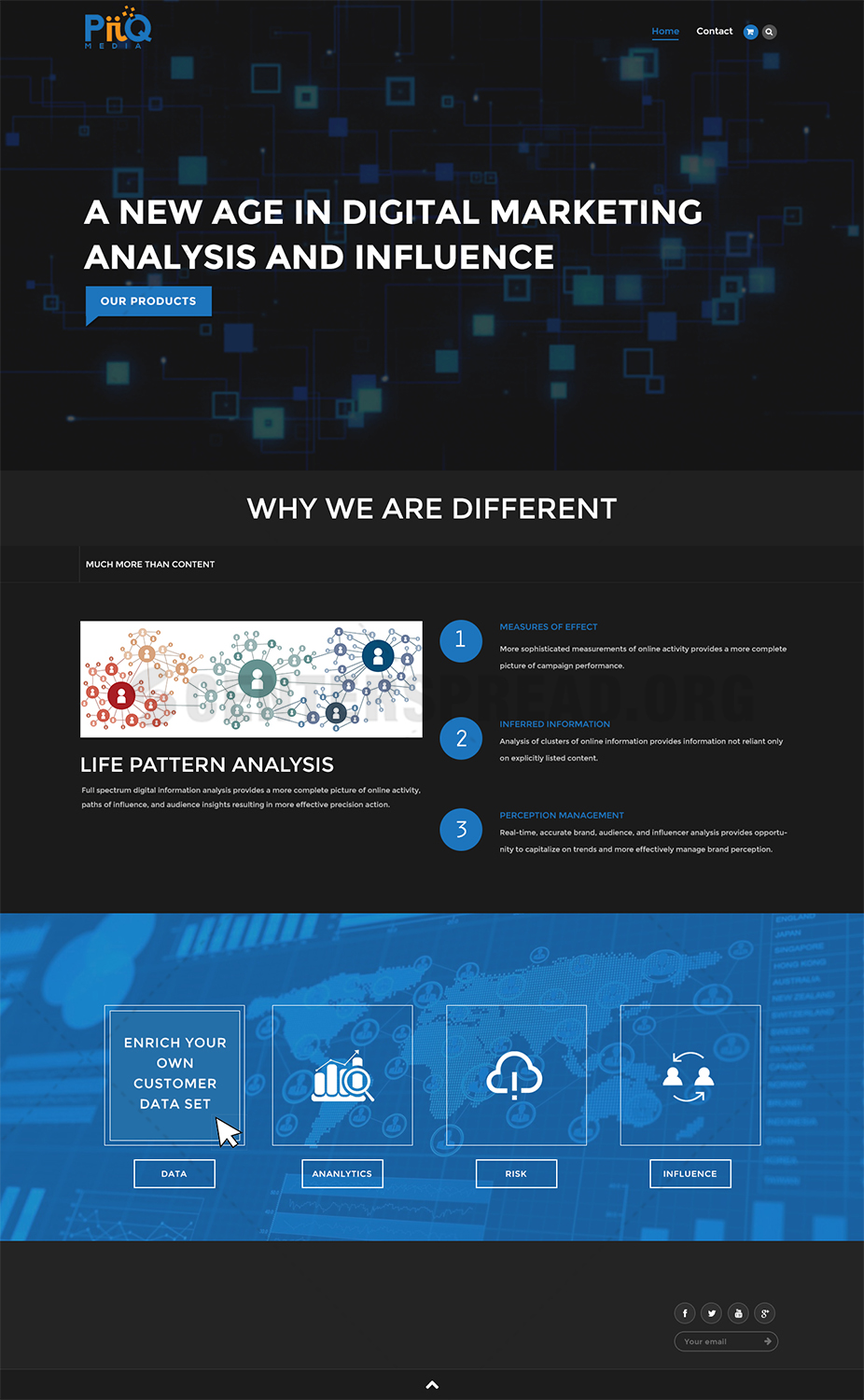 Web Design by CENTERSPREAD for PiiQ Media | Design #19725156