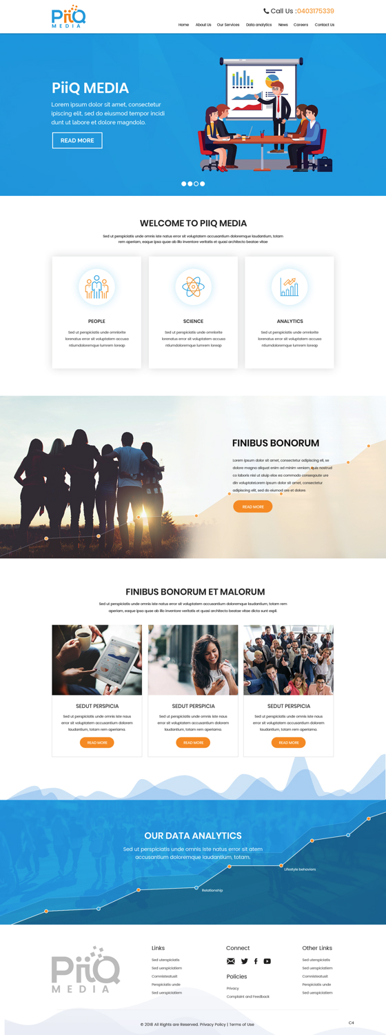 Web Design by pb for PiiQ Media | Design #19669697