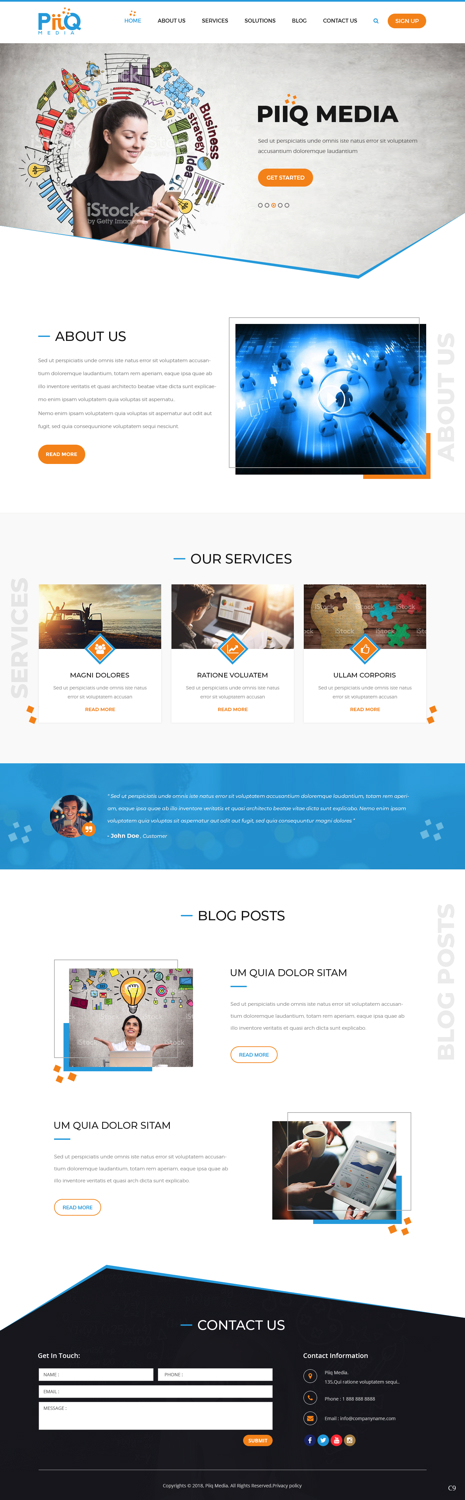 Web Design by pb for PiiQ Media | Design #19669699