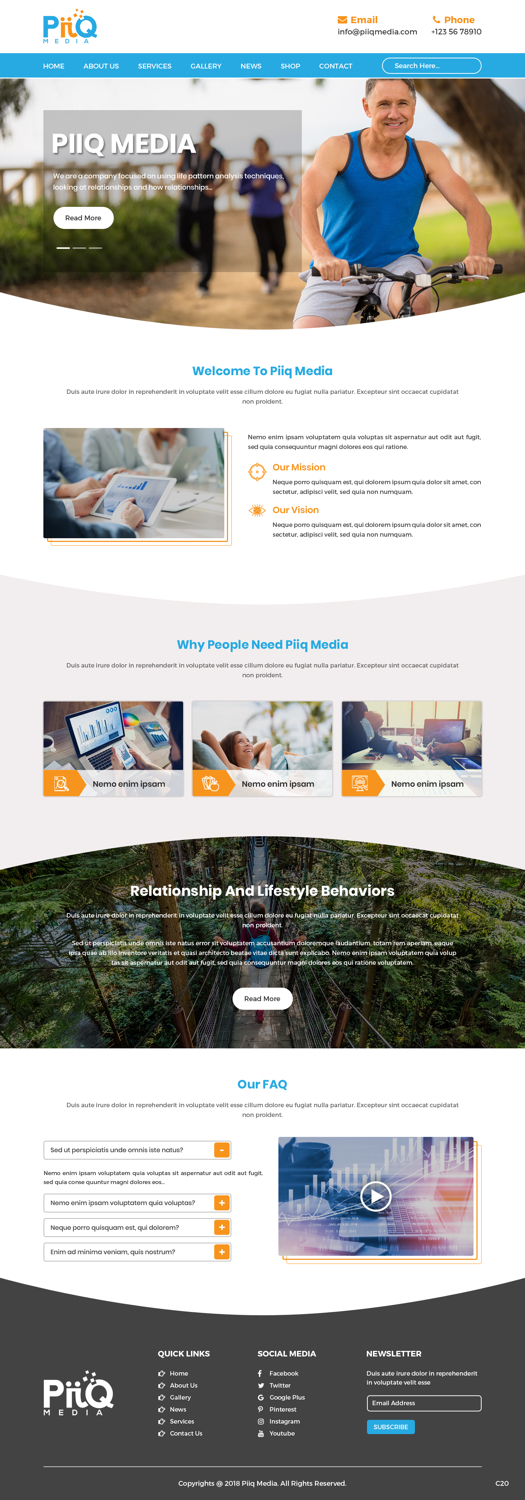 Web Design by pb for PiiQ Media | Design #19669701