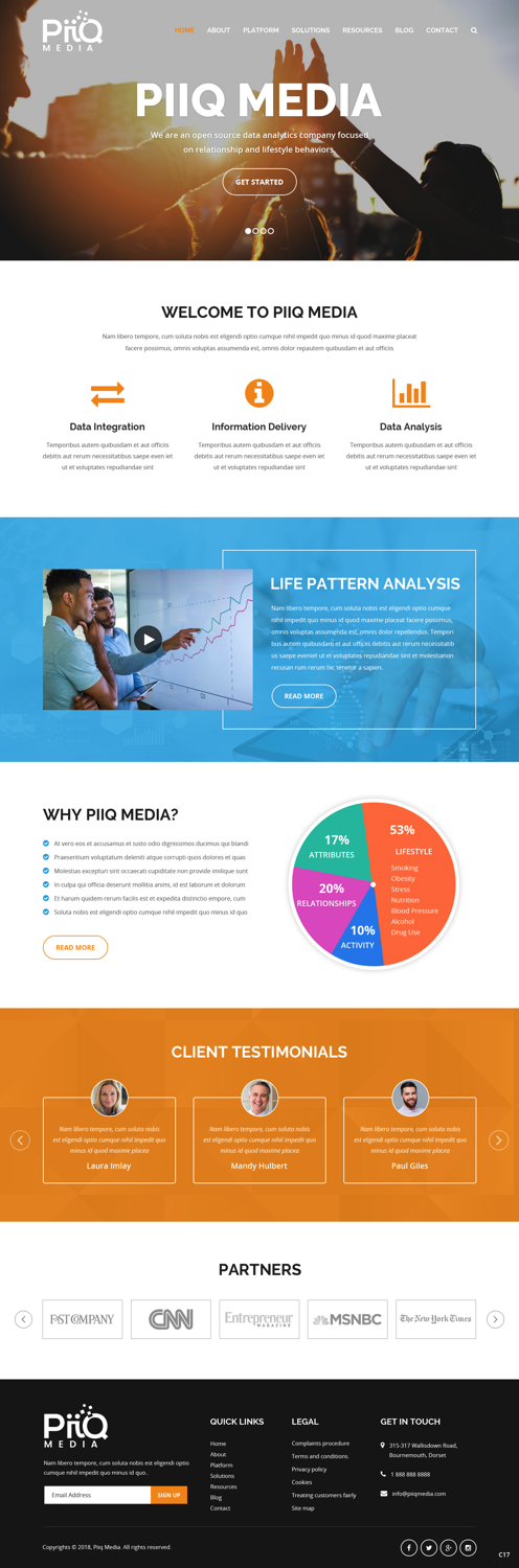 Web Design by pb for PiiQ Media | Design #19669703