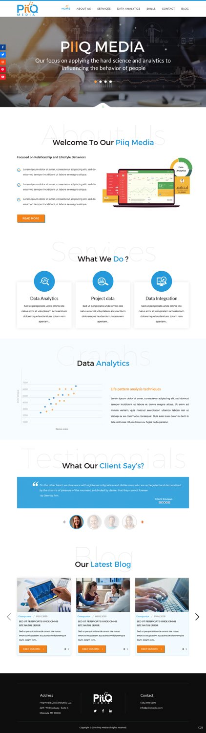 Web Design by pb for PiiQ Media | Design #19669706