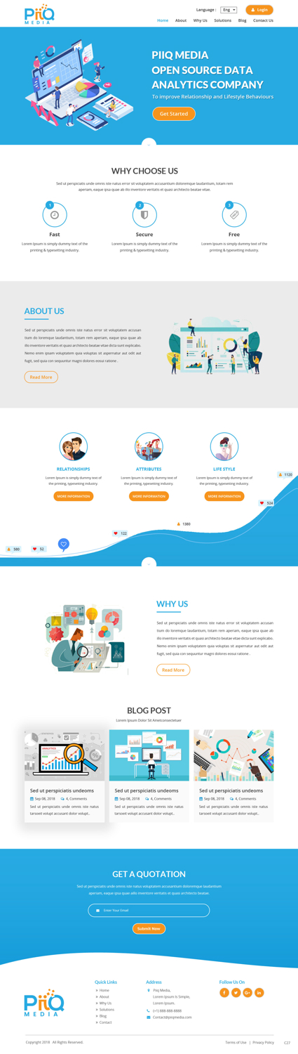 Web Design by pb for PiiQ Media | Design #19669707