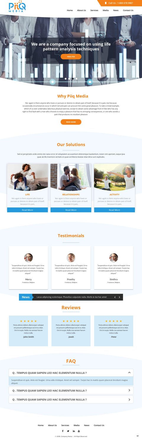 Web Design by pb for PiiQ Media | Design #19669708