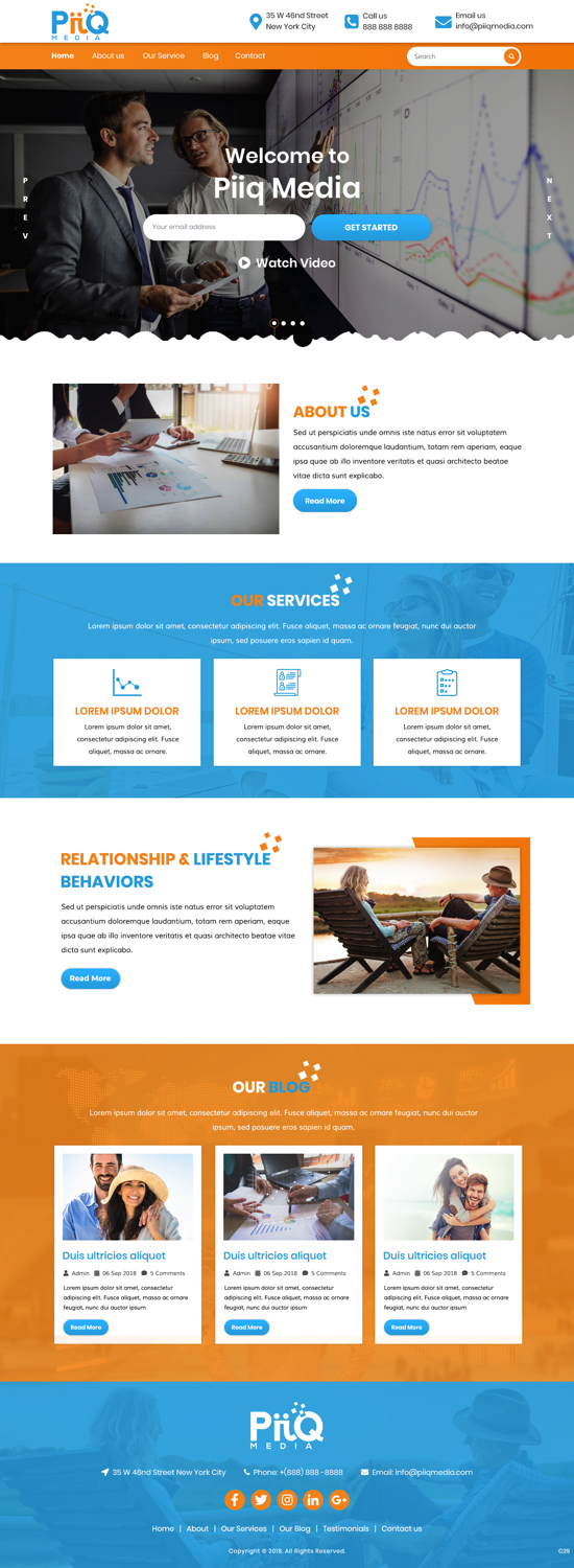 Web Design by pb for PiiQ Media | Design #19669709
