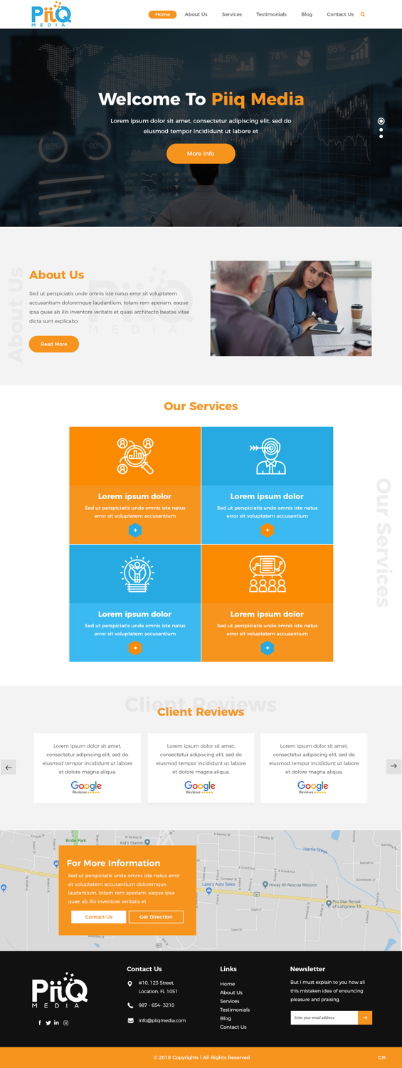 Web Design by pb for PiiQ Media | Design #19669710