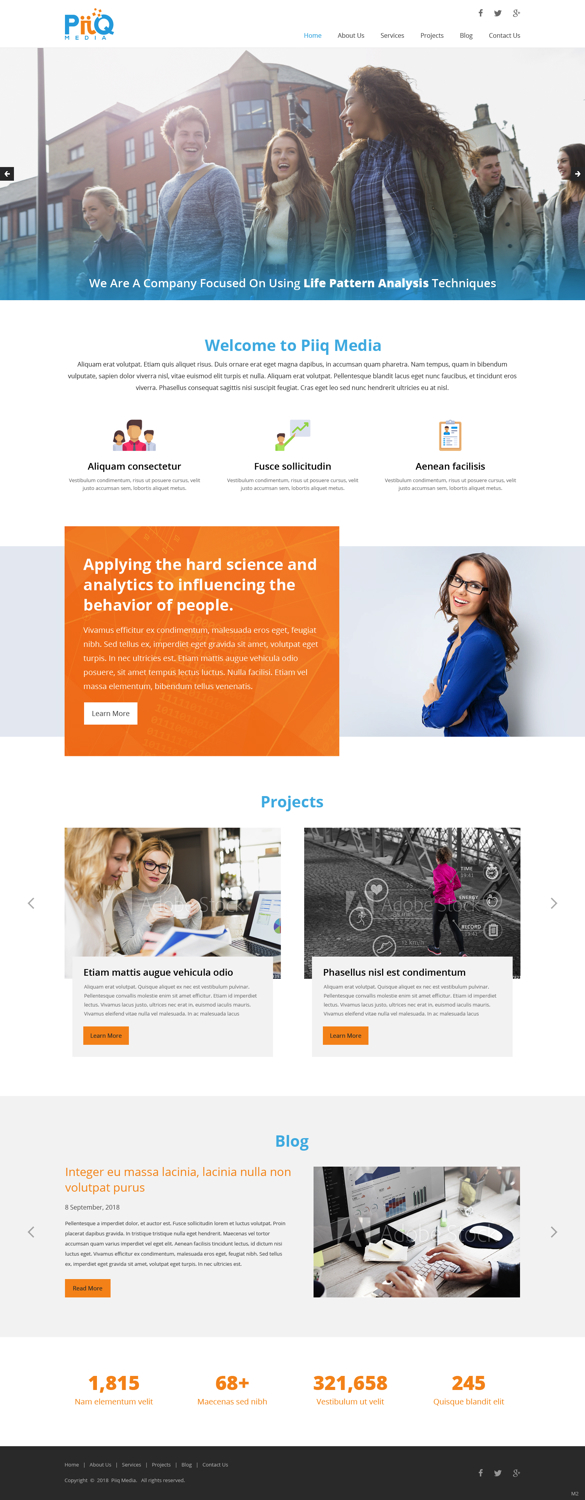 Web Design by pb for PiiQ Media | Design #19669723