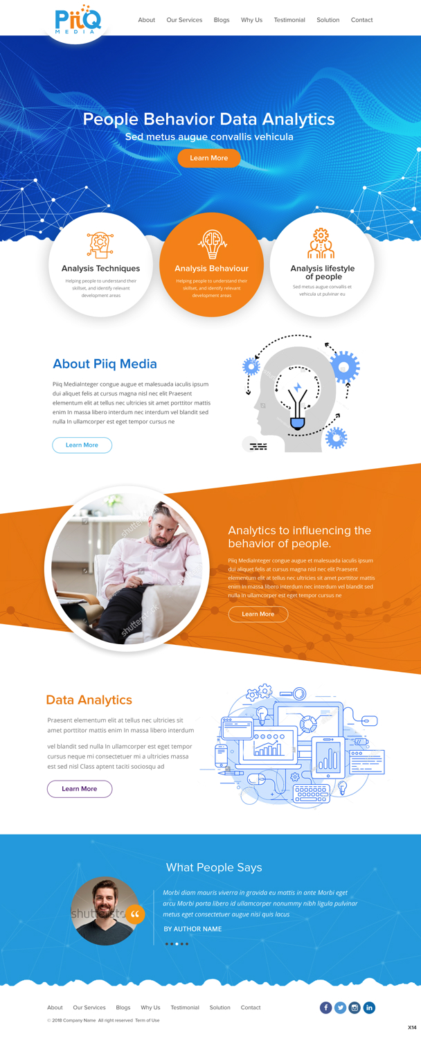 Web Design by pb for PiiQ Media | Design #19669724