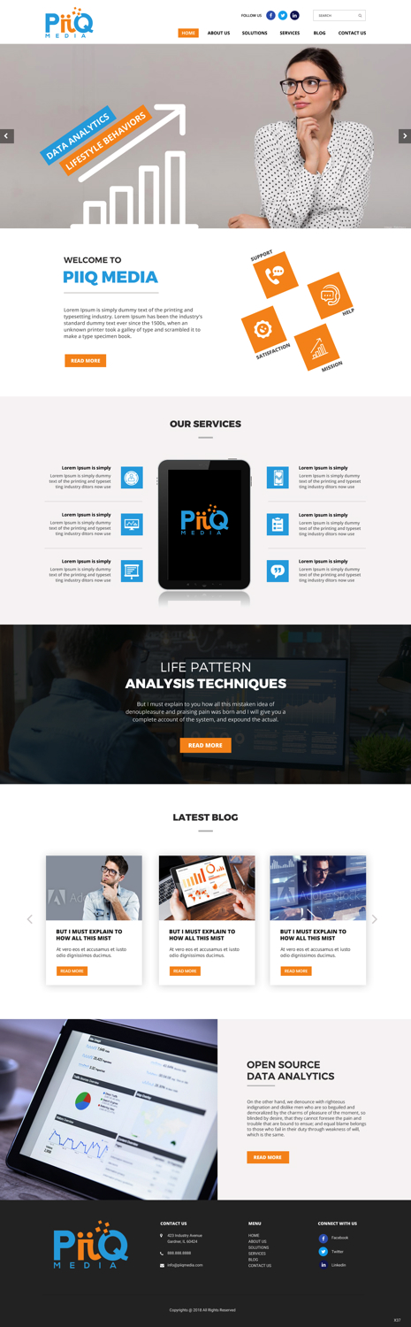 Web Design by pb for PiiQ Media | Design #19669725
