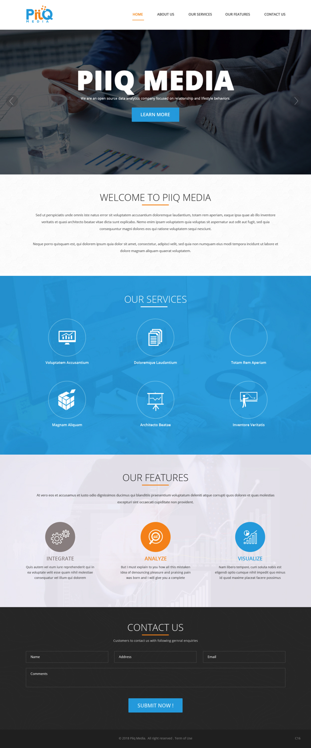 Web Design by pb for PiiQ Media | Design #19686957