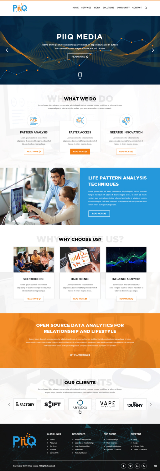 Web Design by pb for PiiQ Media | Design #19686958