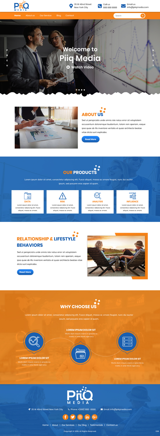 Web Design by pb for PiiQ Media | Design #19697766