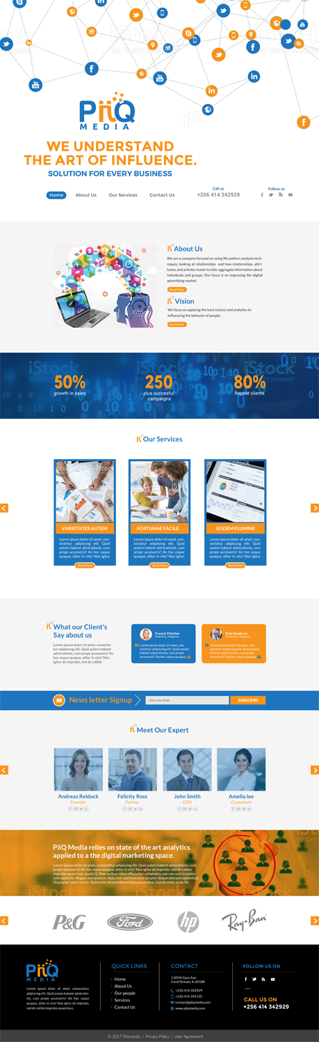 Web Design by chandrayaan.creative for PiiQ Media | Design #19707675